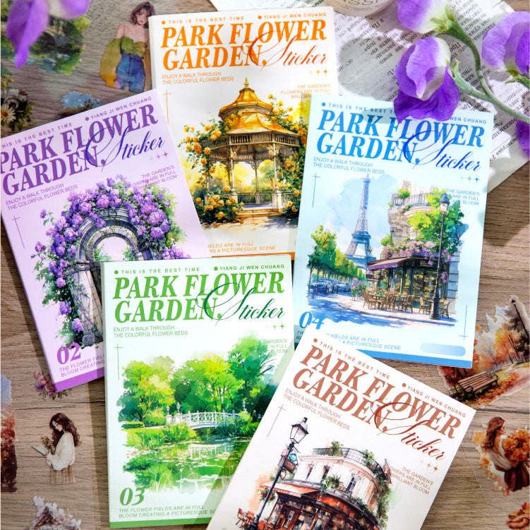 Garden and Flower Field Sticker Book