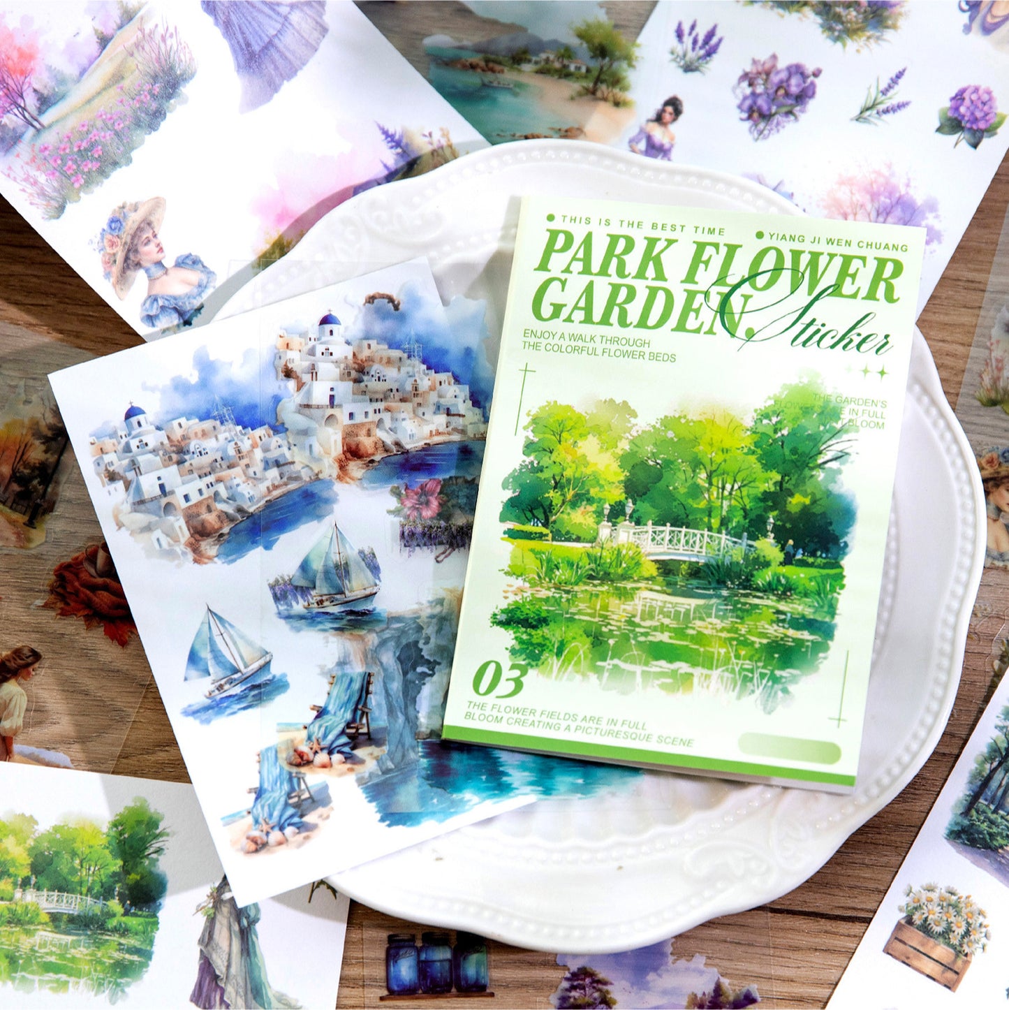 Garden and Flower Field Sticker Book