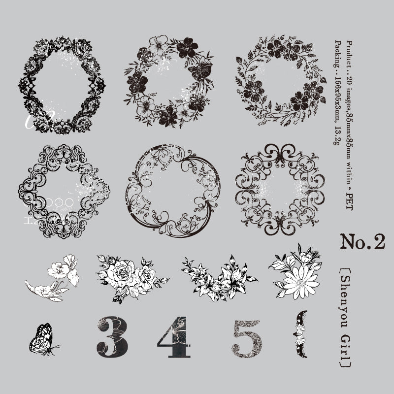 Garden of flowers Sticker 15pcs