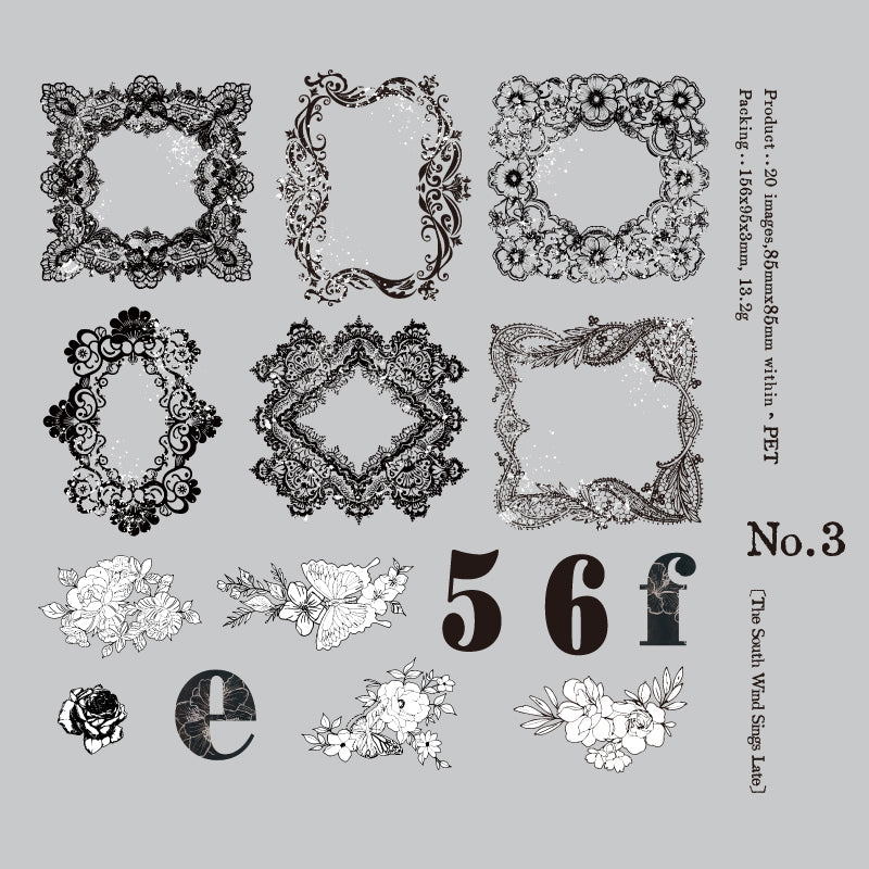 Garden of flowers Sticker 15pcs