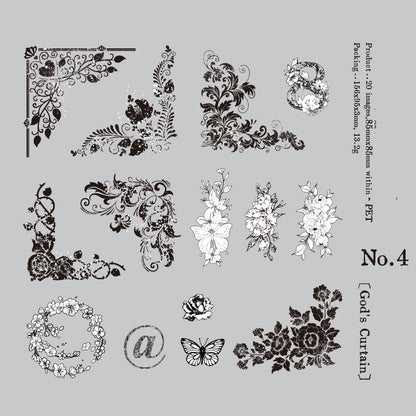 Garden of flowers Sticker 15pcs