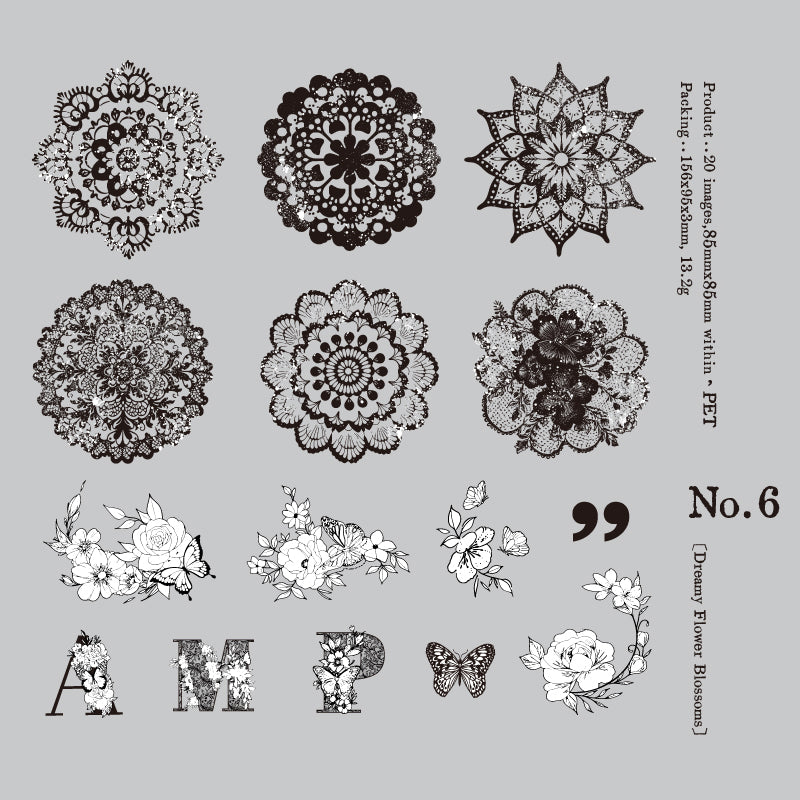 Garden of flowers Sticker 15pcs