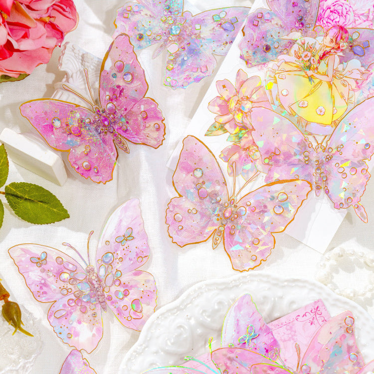 Gem Butterfly Dream Stickers 10pcs