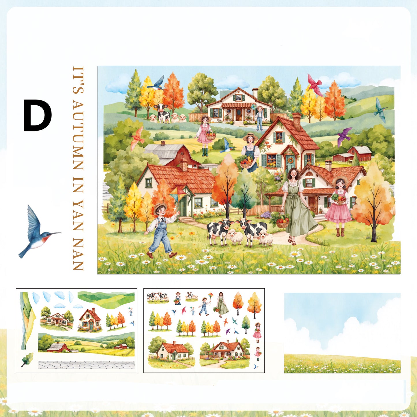 Gentle South Bank Sticker 3pcs