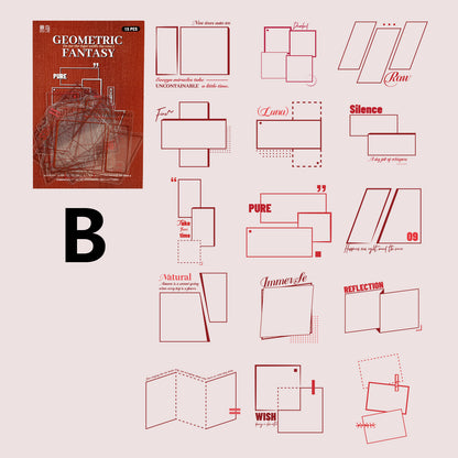 Geometric Fantasy Sticker 15pcs