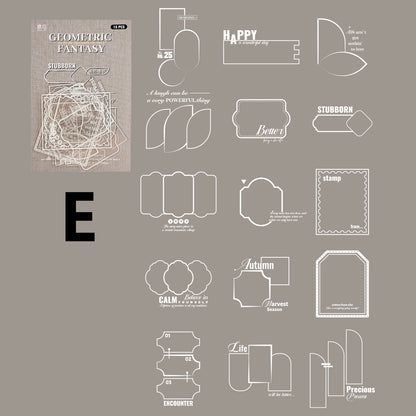 Geometric Fantasy Sticker 15pcs