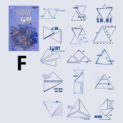 Geometric Fantasy Sticker 15pcs