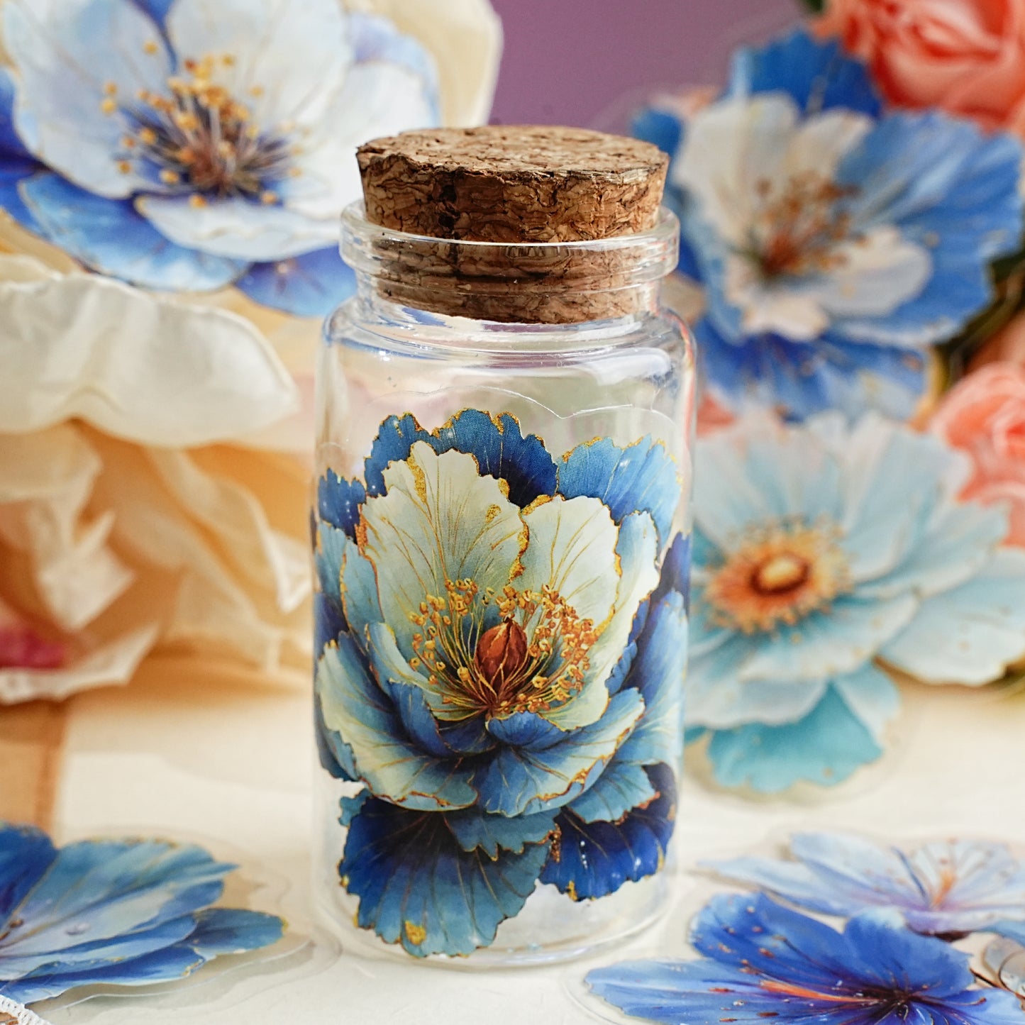 Gilded Flower Language Sticker 20pcs