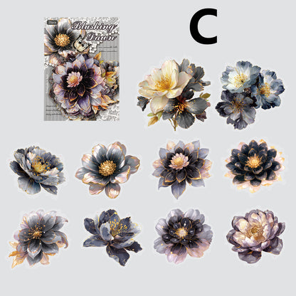 Gilded Flower Language Sticker 20pcs