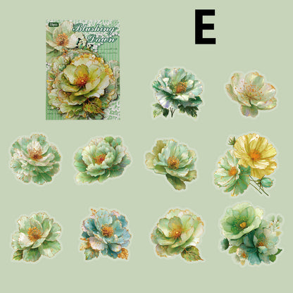 Gilded Flower Language Sticker 20pcs