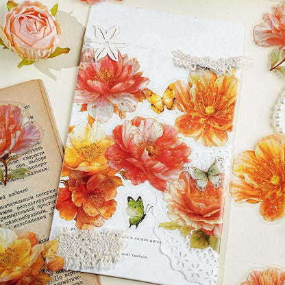 Gilded Flower Language Sticker 20pcs