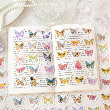 Gilt Butterfly Stickers 46pcs