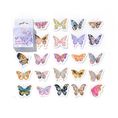 Gilt Butterfly Stickers 46pcs