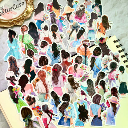 Girl Back Stickers 50pcs