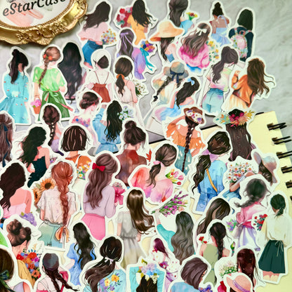 Girl Back Stickers 50pcs