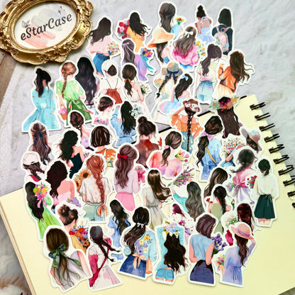 Girl Back Stickers 50pcs