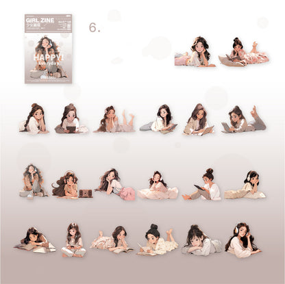 Girl Zine Sticker 40pcs