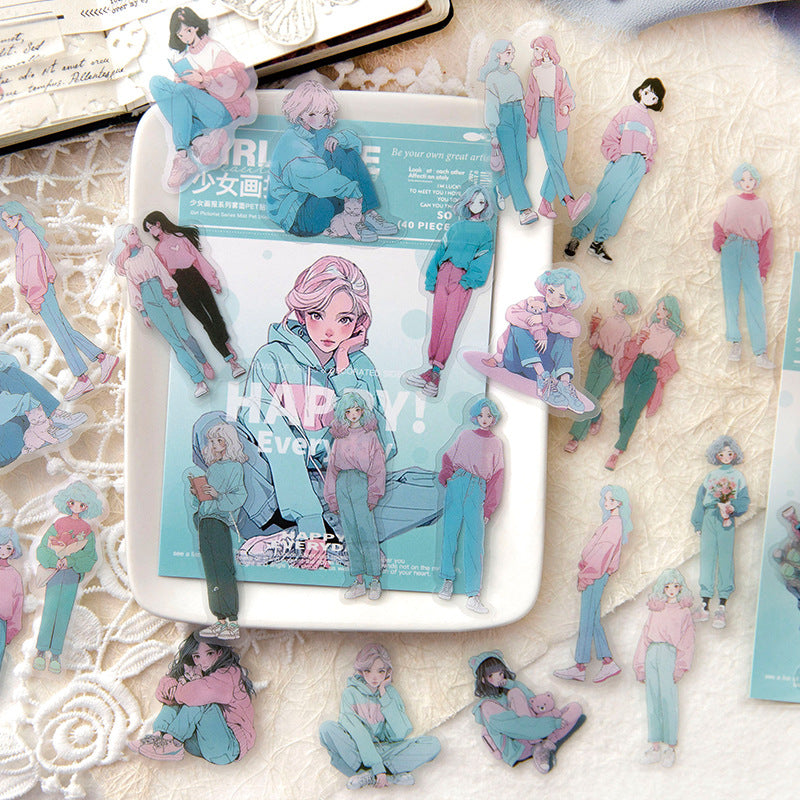 Girl Zine Sticker 40pcs