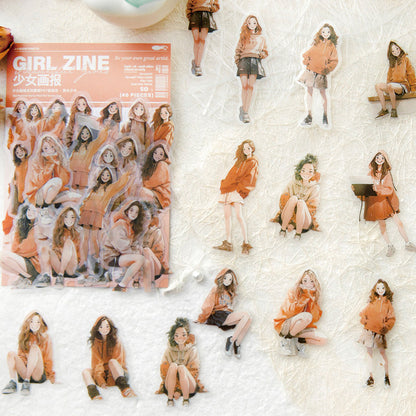 Girl Zine Sticker 40pcs