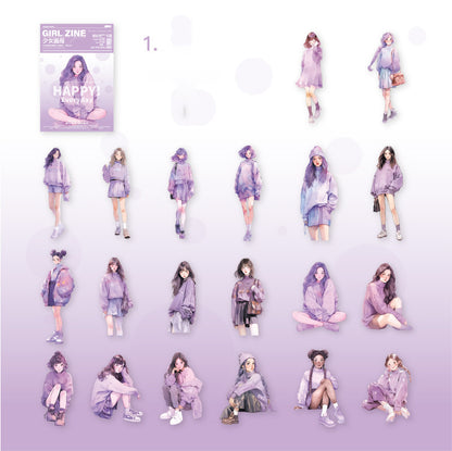 Girl Zine Sticker 40pcs