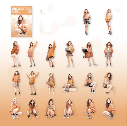 Girl Zine Sticker 40pcs