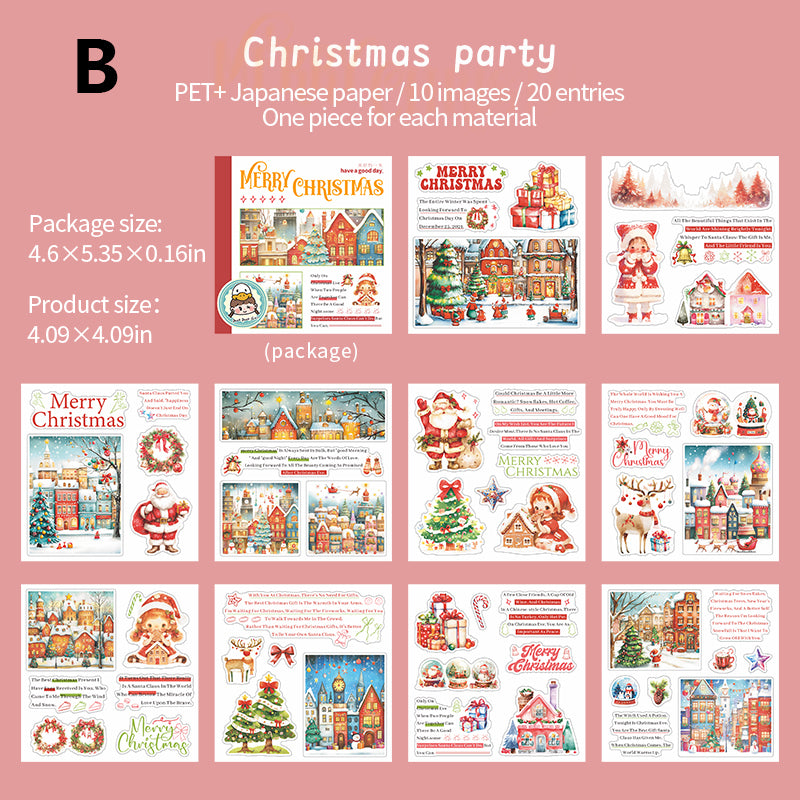Girl's Christmas Weekly Sticker Book 20pcs