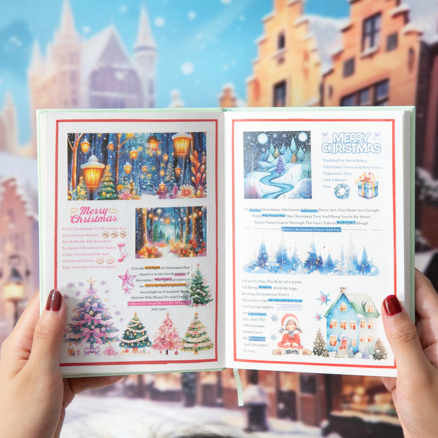 Girl's Christmas Weekly Sticker Book 20pcs