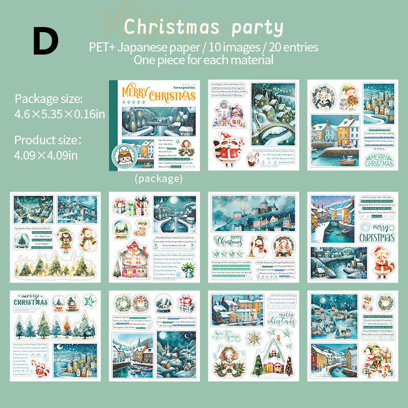 Girl's Christmas Weekly Sticker Book 20pcs