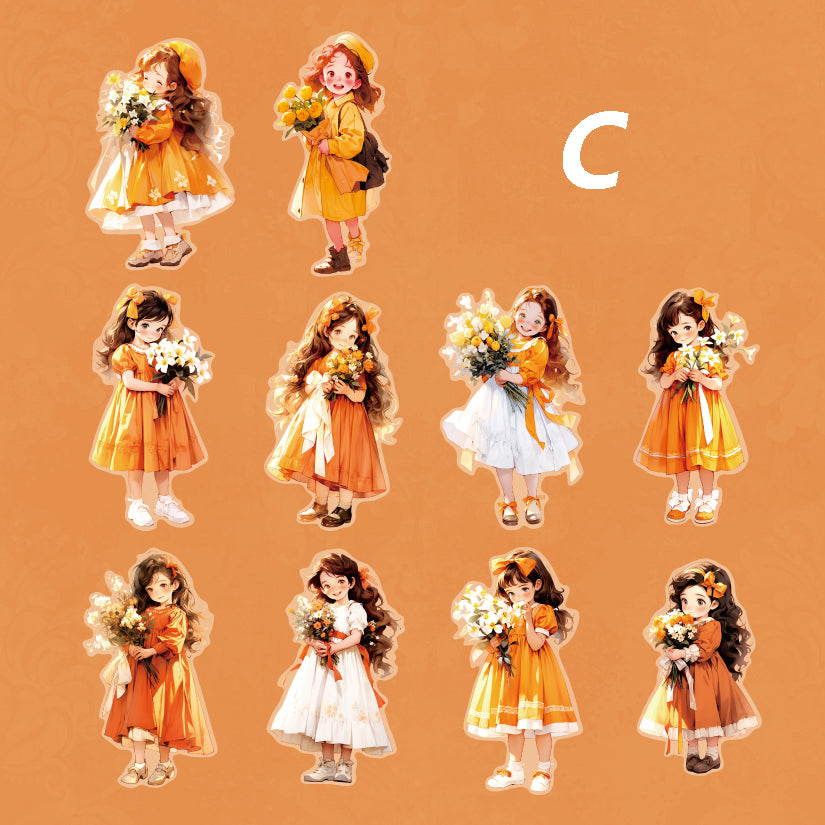 Girl's Diary Sticker 10pcs