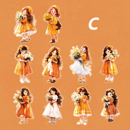 Girl's Diary Sticker 10pcs