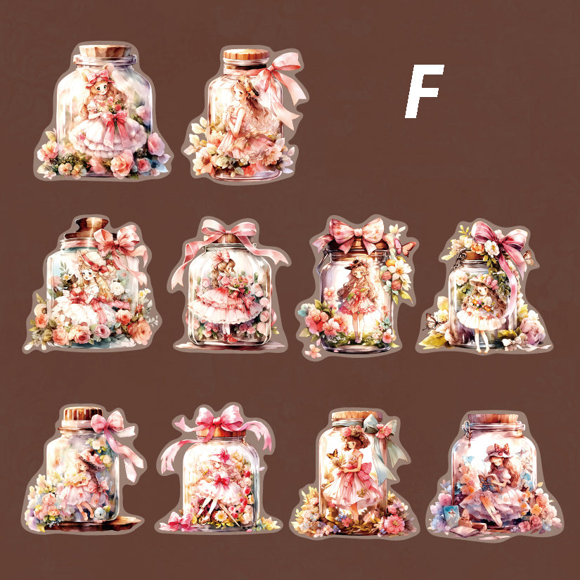 Girl's Diary Sticker 10pcs