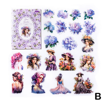 Girls and Flower Stickers 40pcs