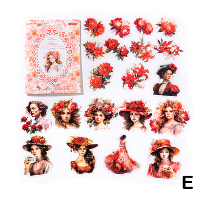 Girls and Flower Stickers 40pcs