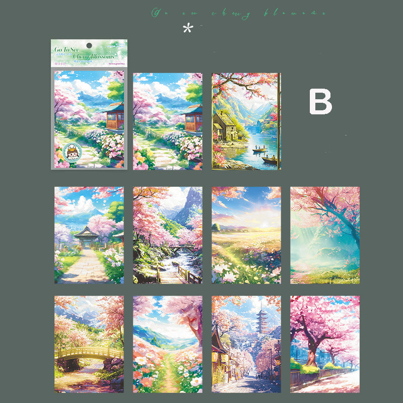 Go See Cherry Blossoms Paper 10pcs