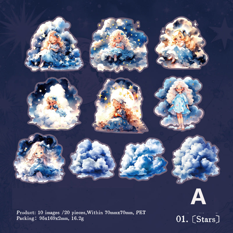 Goodnight Girl Sticker 20pcs