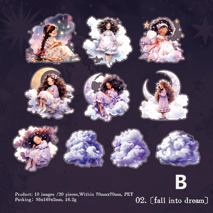 Goodnight Girl Sticker 20pcs