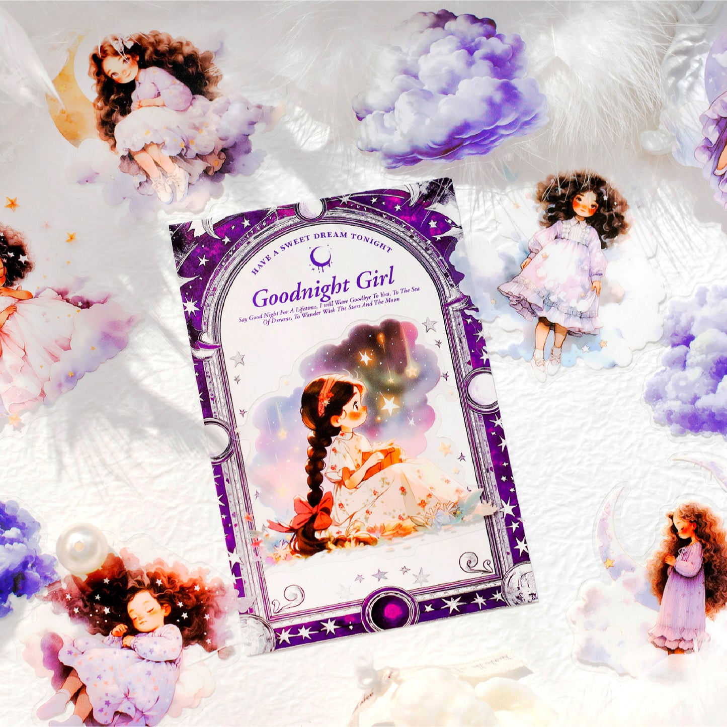 Goodnight Girl Sticker 20pcs