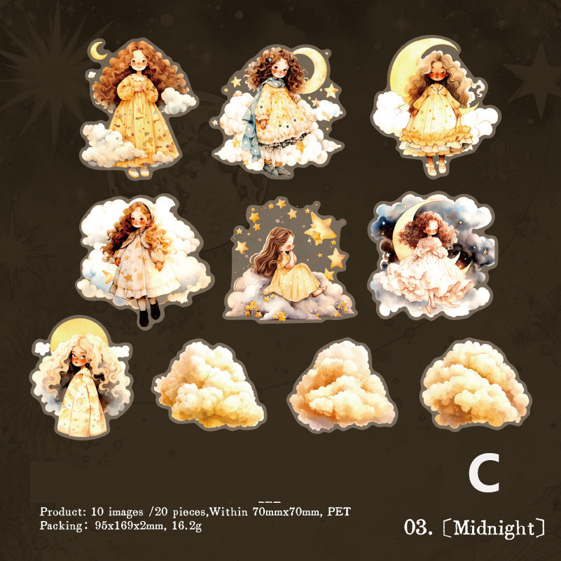 Goodnight Girl Sticker 20pcs