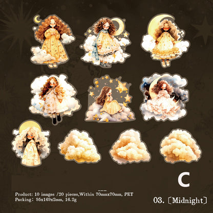 Goodnight Girl Sticker 20pcs