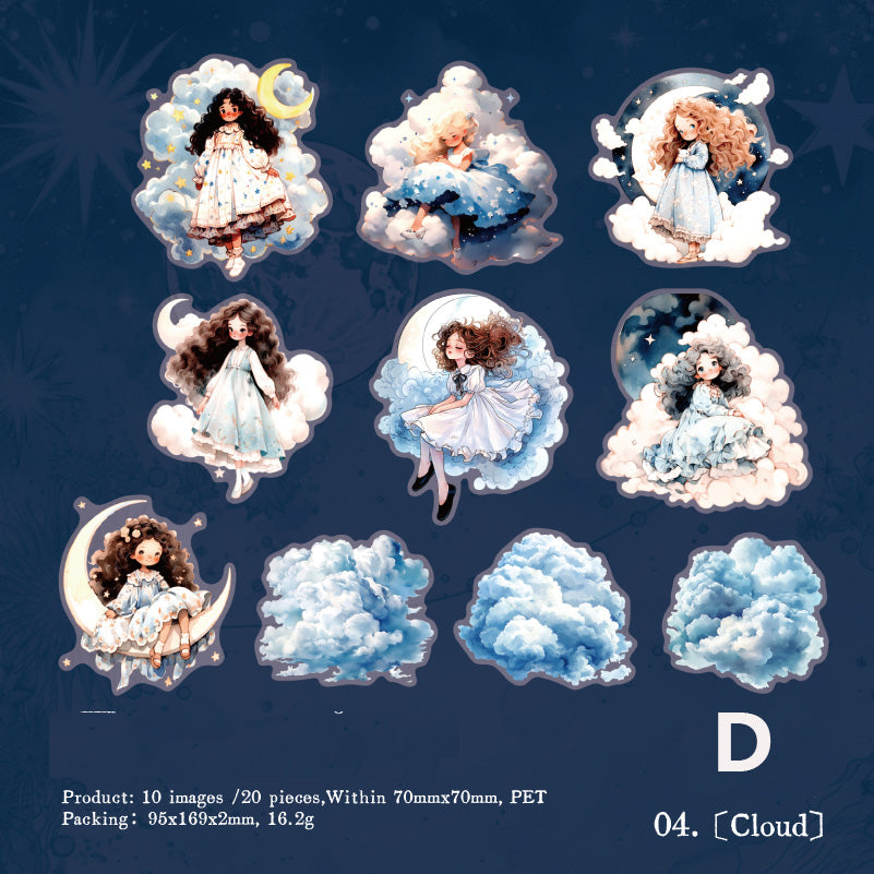 Goodnight Girl Sticker 20pcs