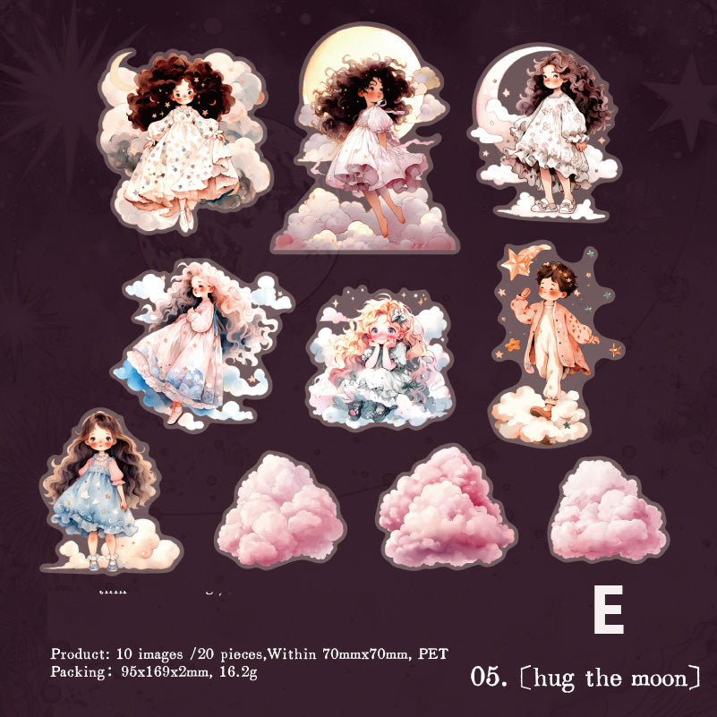 Goodnight Girl Sticker 20pcs