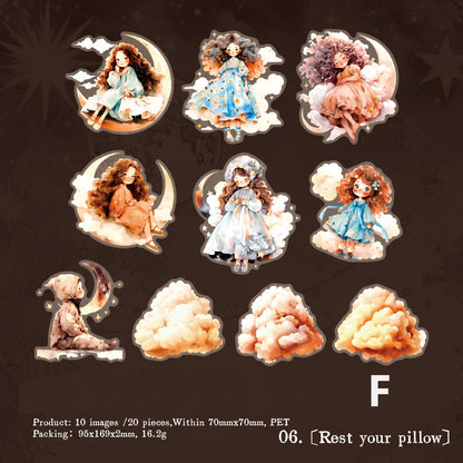 Goodnight Girl Sticker 20pcs