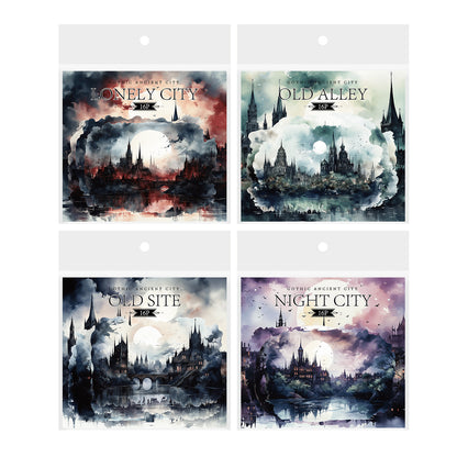 Gothic Ancient City Stickers 16pcs