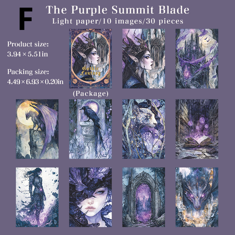 Gothic Fantasy Paper 30pcs