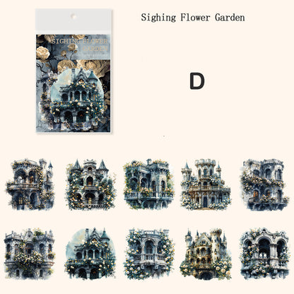 Gothic Flower Garden Stickers 10pcs