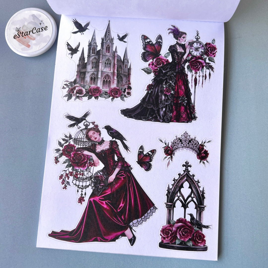 Gothic Rose Manor Sticker Book