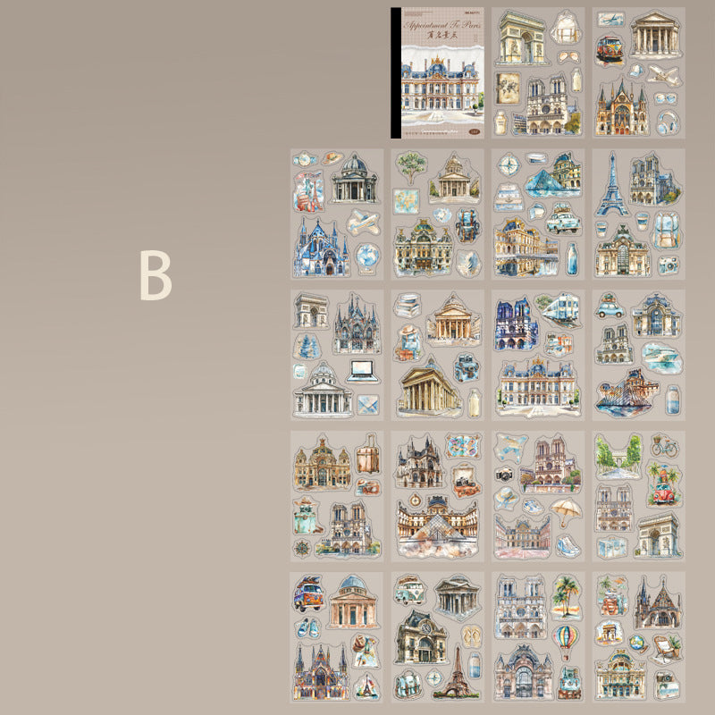 Go to Paris Sticker 18pcs