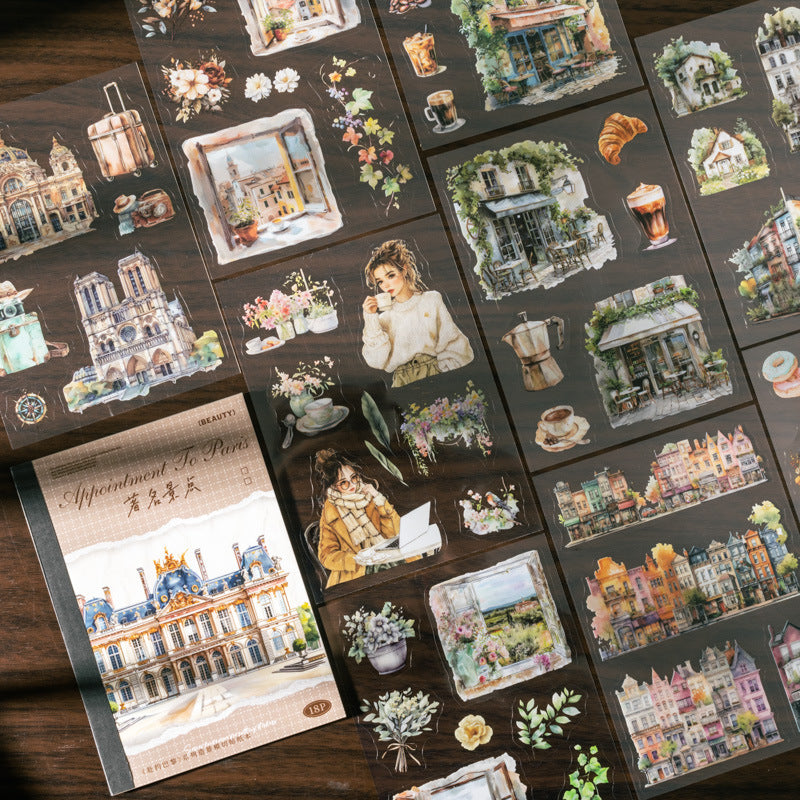 Go to Paris Sticker 18pcs