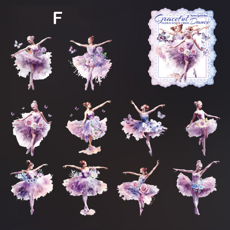 Graceful Dance Stickers 10pcs