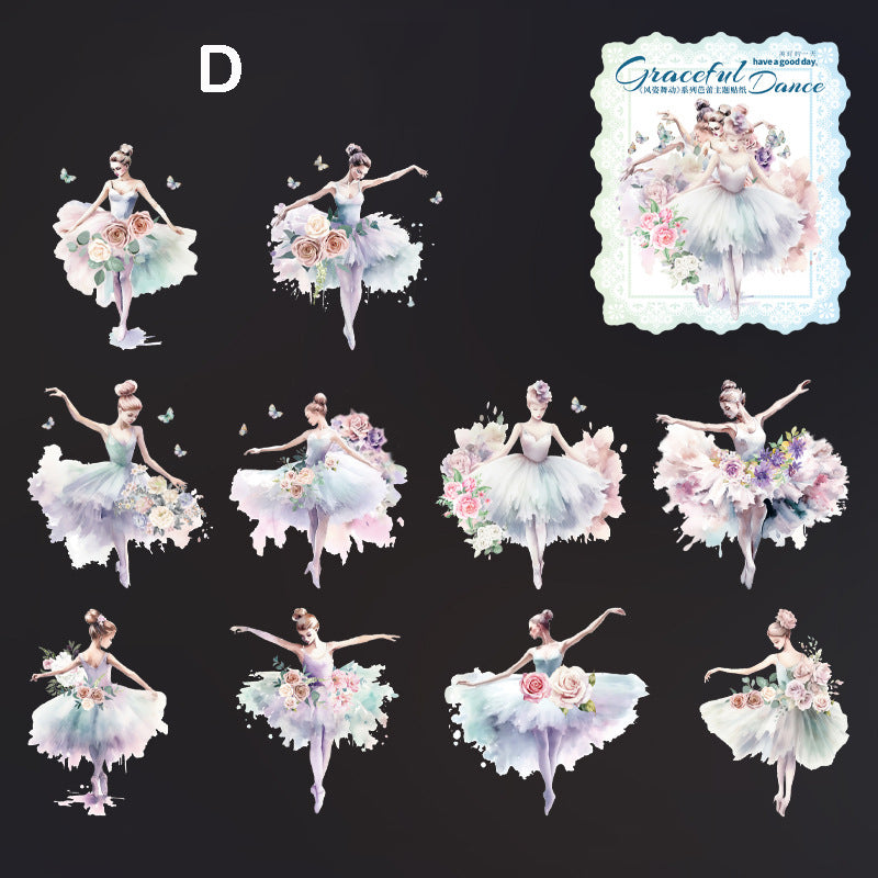 Graceful Dance Stickers 10pcs